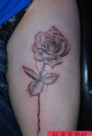 Naoružajte se lijepim i popularnim uzorkom tetovaže ruža skica