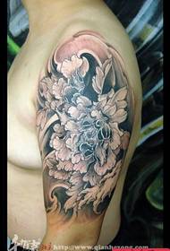 Arm nzuri pop peony tattoo muundo