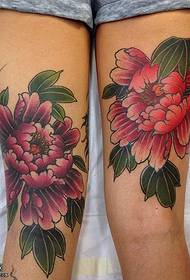 Thigh peony tattoo tattoo