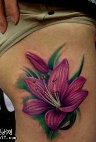 Ноги красочные лилии цветок татуировки