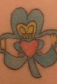 Klada Symbol a Kleeblatt Tattoo Muster