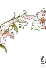 Bahan naskah tato lily segar