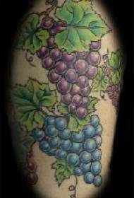 Arm color vine tattoo pattern