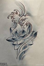 Lotus tatoveringsmanuskriptmønster