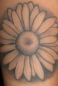 Simple chrysanthemum black tattoo pattern