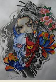 Manuscript prajna lotus tattoo pattern