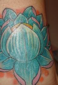 Blue lotus tattoo pattern