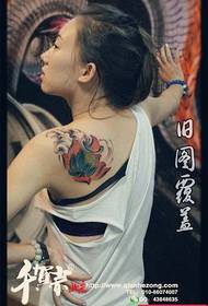 Beauty shoulders popular beautiful traditional lotus tattoo pattern