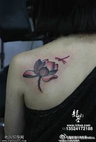 Axel lotus skalle tatuering mönster