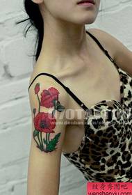 Poppy Tatoo Yepatani: Arm Ruvara Poppy Tatoo Pipi Tattoo Mufananidzo