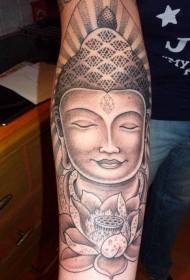 Buddha uye lotus ruoko tattoo magadzirirwo