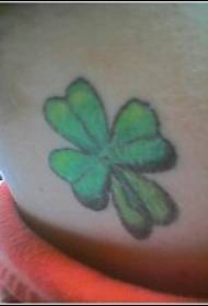 Green clover tattoo pattern
