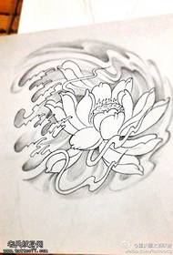 Lotus tetoválás kéziratos kép