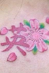 Floral Tattoo Pattern: Neck Color Sakura Tattoo Pattern Tattoo Picture