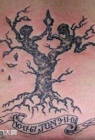 Nazaj drevesni vzorec tatoo