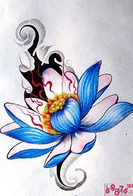 Slika rokopisa barvnega tetovaža Lotusa