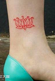 Leg lotus tattoo pattern