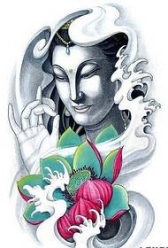 Khothaletsa setšoantšo se ngotsoeng ka letsoho sa Guanyin Lotus