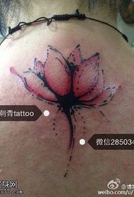 Ryggbläck lotus tatueringsmönster