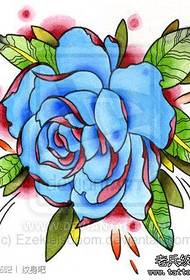 Un manoscritto di tatuaggi di rose colorate meravigliosamente popolare