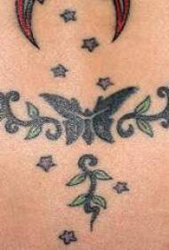 Pormula sa tattoo sa butterfly ug vine star