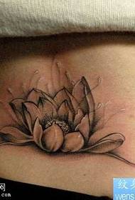 Midje svart grå lotus tatoveringsmønster