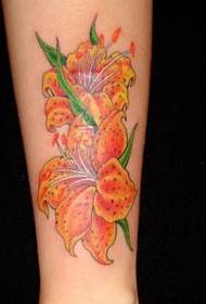 Wzór: wspaniały obraz kwiatowy wzór tatuażu