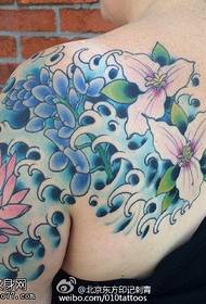 Sorbalda lotus freskoa tatuaje eredua