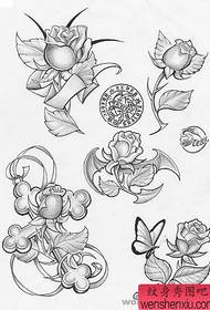 Rose Tattoo Patternet: Sketch Rose Tattoo Pattern Picture