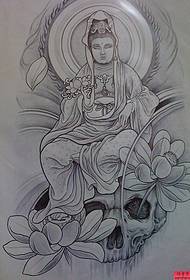 Tatuado de Guanyin-Lotuso