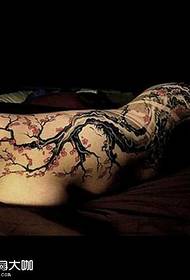 Waist plum tattoo pattern
