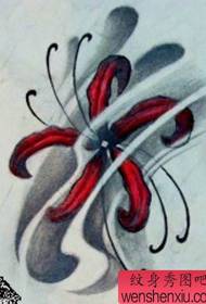 Bianhua gėlių tatuiruotės modelis: spalvotas Bianhua gėlių tatuiruotės raštas