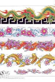 桜のユリのタトゥーパターン