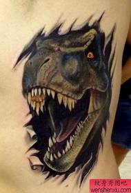 Qhuas ib qho tseem ceeb qaij dawm dai dinosaur tattoo