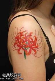 Delicate side flower tattoo pattern