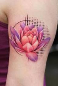 Ọkụ red Lotus tattoo tattoo 9 Ibé akwụkwọ