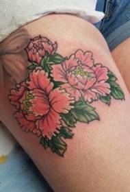 Schoolgirl femur circumlevisti stibio lineas CLIVUS abstracto plant literary flos tattoo