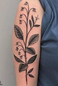 Pečių augalų tatuiruotės modelis