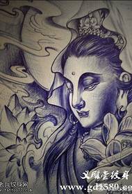 Traditional picture provisum est a Buddha Lotus tattoos Threicae ostende manuscript