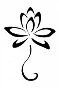 Nigra linio skizo krea literatura bela delikata lotuso tatuaje manuskripto