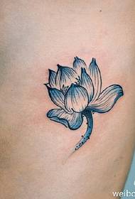 Abdominal bhuruu lotus tattoo maitiro
