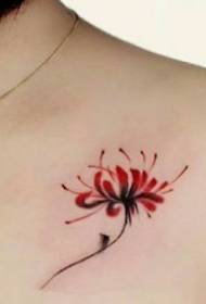 Isang pangkat ng maliit at sariwang at sariwang mga disenyo ng tattoo ng bulaklak