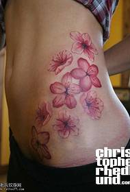 Abdomen plum tattoo pattern