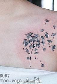 Shoulder free dandelion tattoo pattern