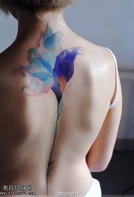 Reen inko lilio tatuaje ŝablono