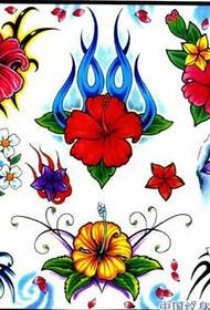 Popüler güzellik favori çiçek dövme deseni resimleri