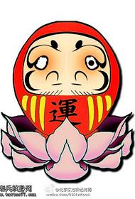 Lotus buona fortuna Dharma uovo tatuaggio modello