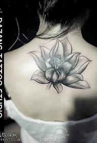 Malanta skizo lotuso tatuaje ŝablono