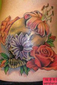 Europa og Amerika super vakre roser Lily tatoveringsmønster