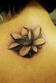 Reen lotuso tatuaje ŝablono